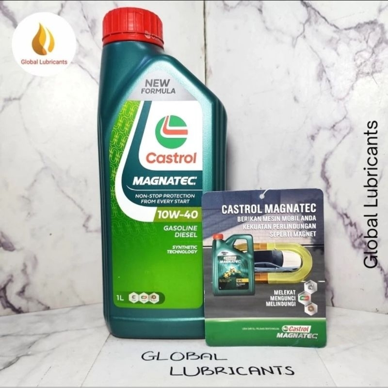 ALL NEW! API SP Castrol Magnatec 10W-40 1 Liter (Oli Synthetic Technology Bensin/ Diesel)