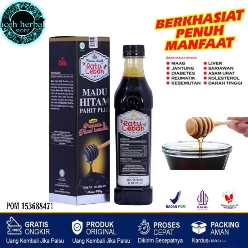 

Madu Hitam Pahit Ratu Lebah Plus Propolis Trigona & Daun Insulin- Ratu Lebah