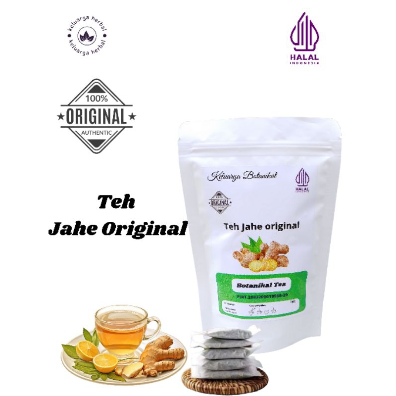 

Keluarga Botanikal Teh Jahe Original ginger tea wedang jahe isi 30 teabag/kantong celup siap seduh