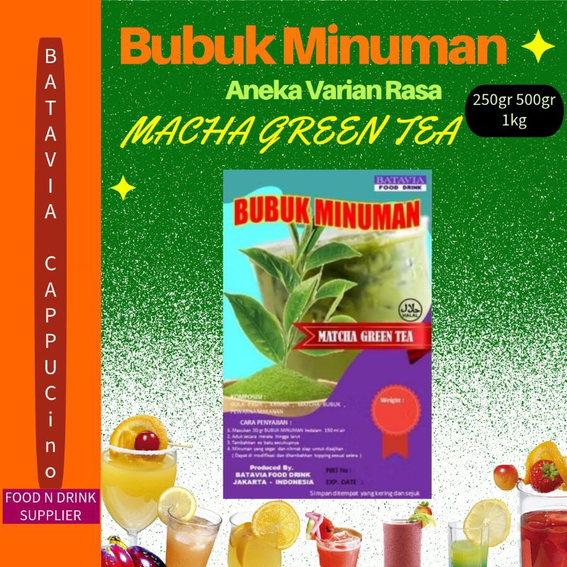 

Grosir Bubuk Minuman Macha Green Tea 250gr 500gr 1kg Bubuk Minuman Instan Macha Green Tea