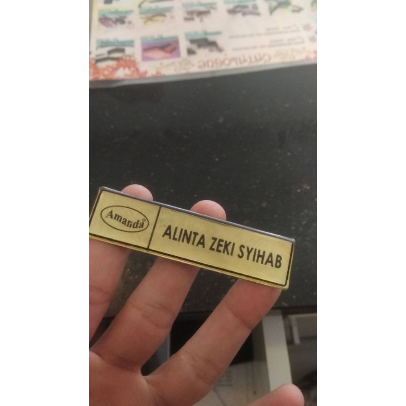 

nametag pesanan kak fitri