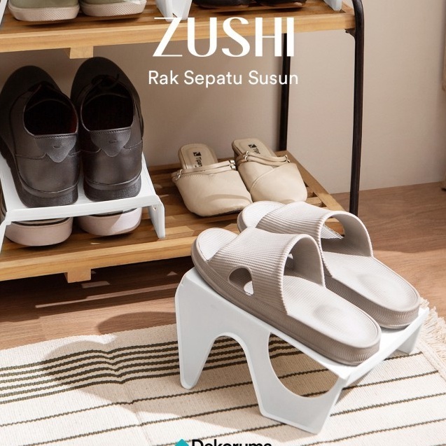 Pilihan Dekoruma ZUSHI Rak Sepatu Susun  White