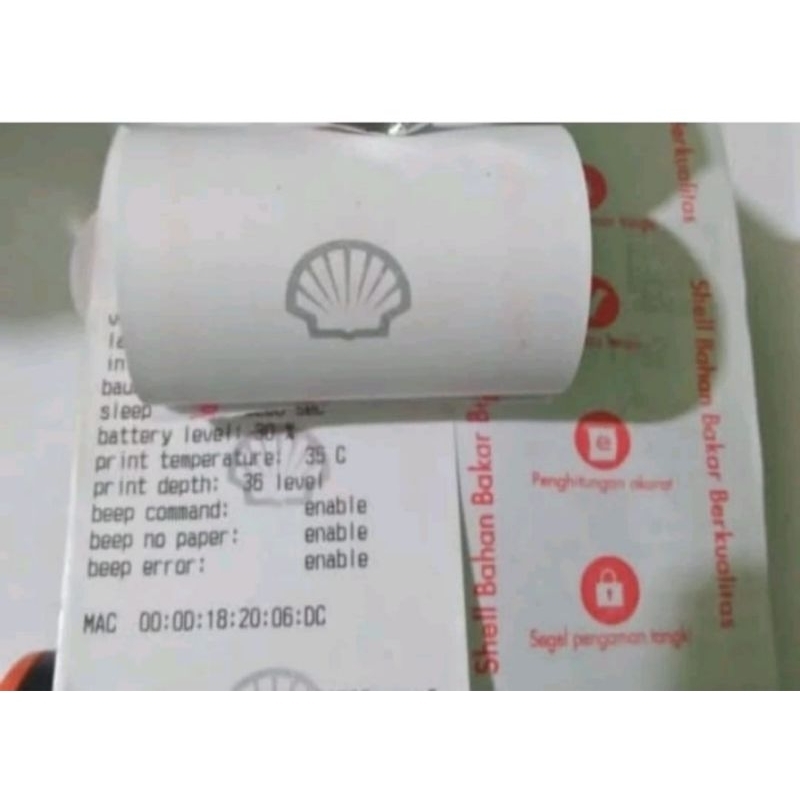 

Kertas Thermal EDC logo Shell ukuran 58x40