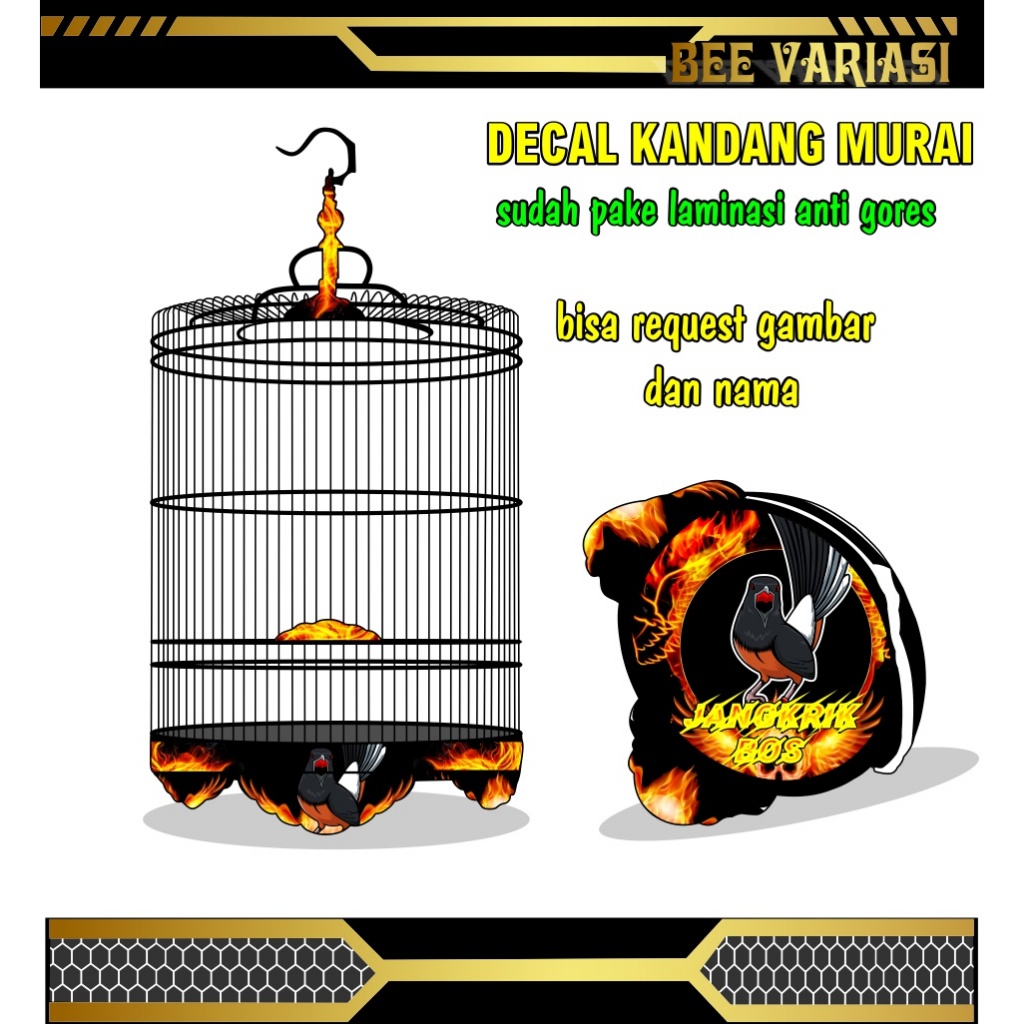 kandang tebok, sticker sangkar murai, tebok murai ,stiker tebok murai ,sangkar murai, decal sangkar 
