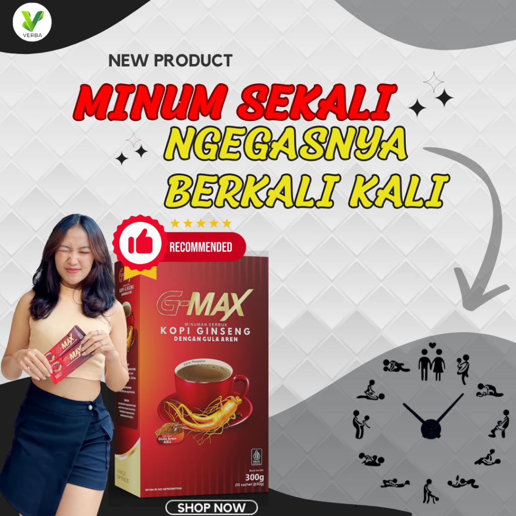 

Kopi Gmax Original - Kopi Stamina Kuat Tahan Lama - G-MAX Kopi Ginseng Dengan Gula Aren G MAX Coffee G MAXX Bubuk