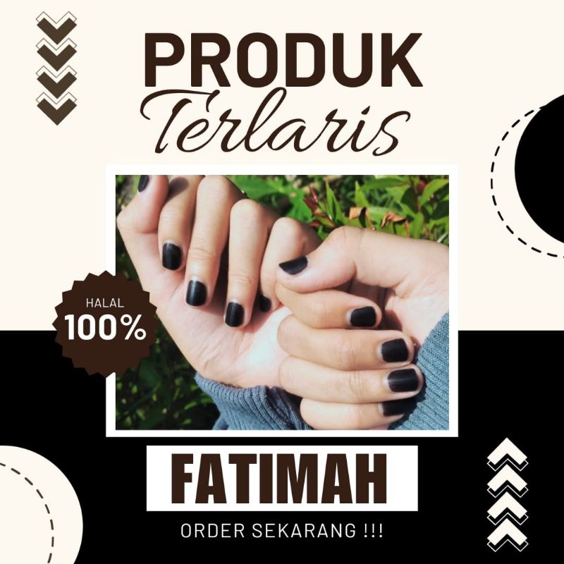 Inai Kuku Muslimah, Kutek Halal Muslimah, Kutek Halal Warna Hitam