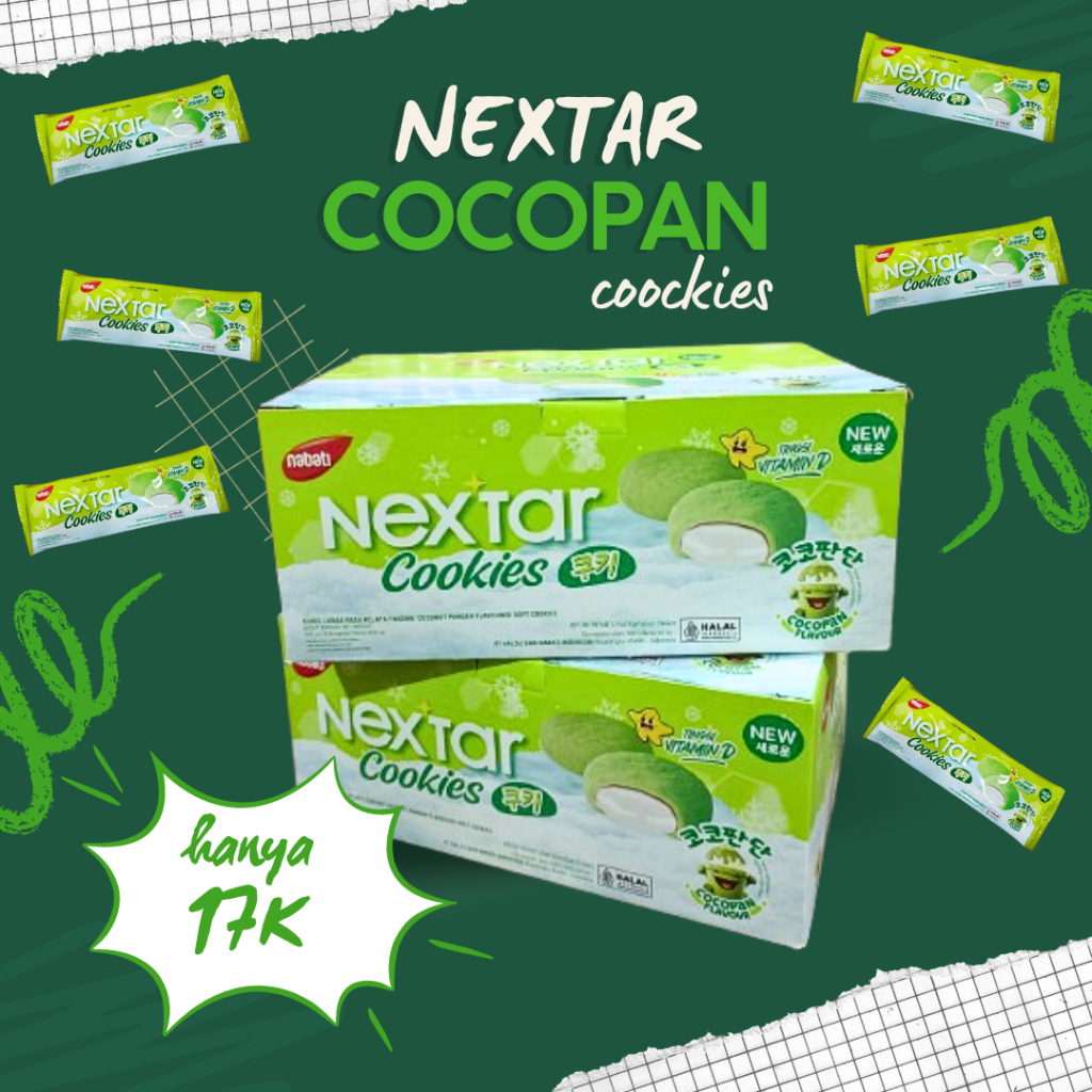 

Grosir NEXTAR COOCKIES COCOPAN baru 1box isi 10pcs