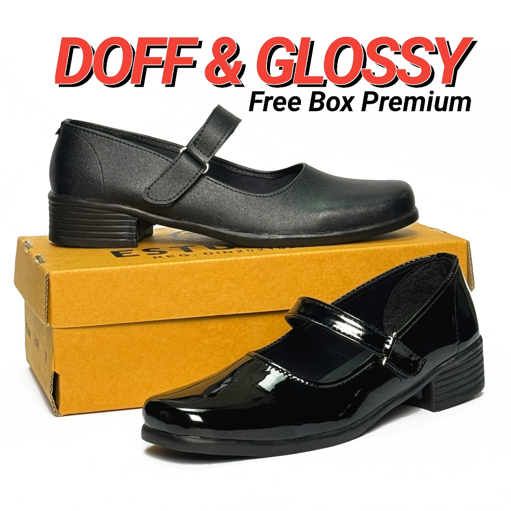 SEPATU PASKIBRA WANITA - SEPATU PASKIB WANITA - SEPATU PANTOFEL- WANITA PANTOPEL HITAM SIZE 37 - 41