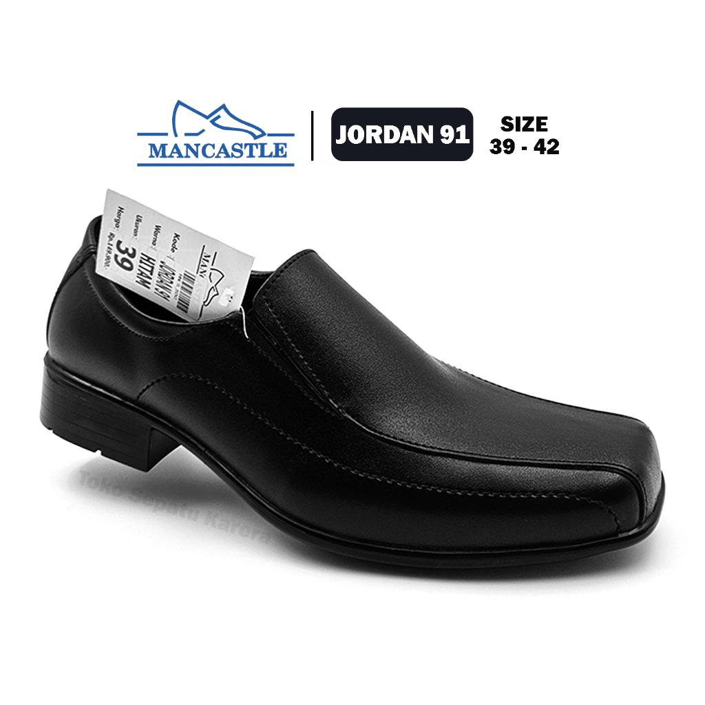Sepatu Pria Dewasa Pantofel – PDH Formal – ASN/PNS – MANCASTLE – JORDAN 91 – Size 39-42 – Oxford