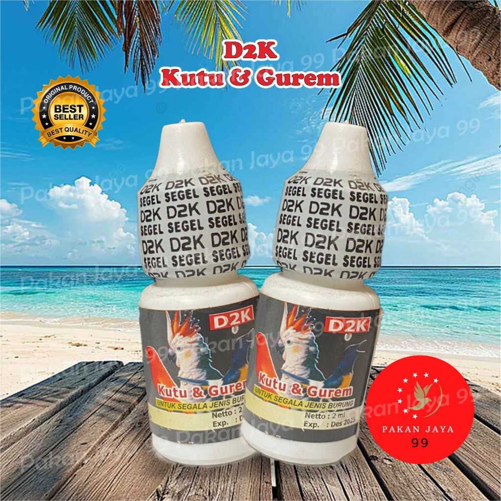 READY UTU GUREM D2K OBAT BURUNG SAKIT KUTU TUNGAU GUREM BULU KURUS RUSAK CAMPURKAN MANDI