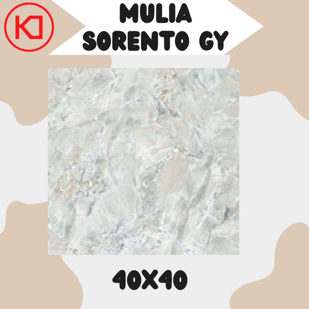 Keramik Lantai Mulia Sorento Grey KW1 40x40