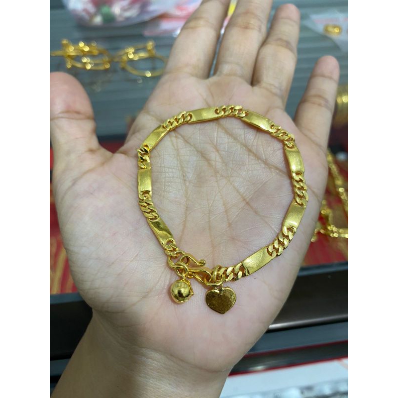 gelang dewasa bahan koin lapis emas 22karat