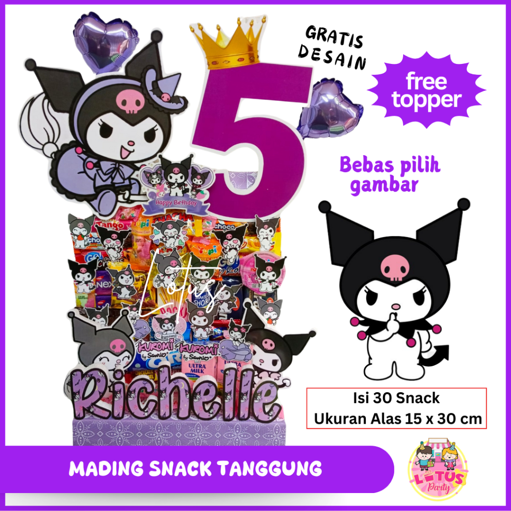 

[ BISA KIRIM HARI INI ] Mading Snack/Snack Tower / Snack Tower Ulang Tahun / Snack Tower Permen Tumpah