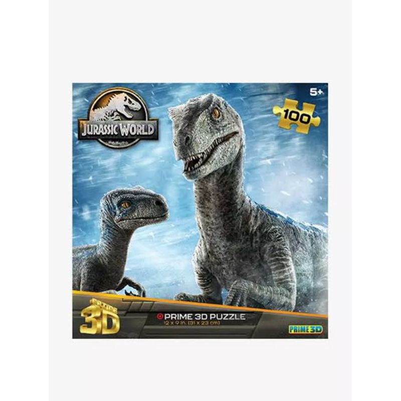 Prime 3D Puzzle Jurassic World - Blue and Beta Velociraptor 100 Pcs Jigsaw Puzzle