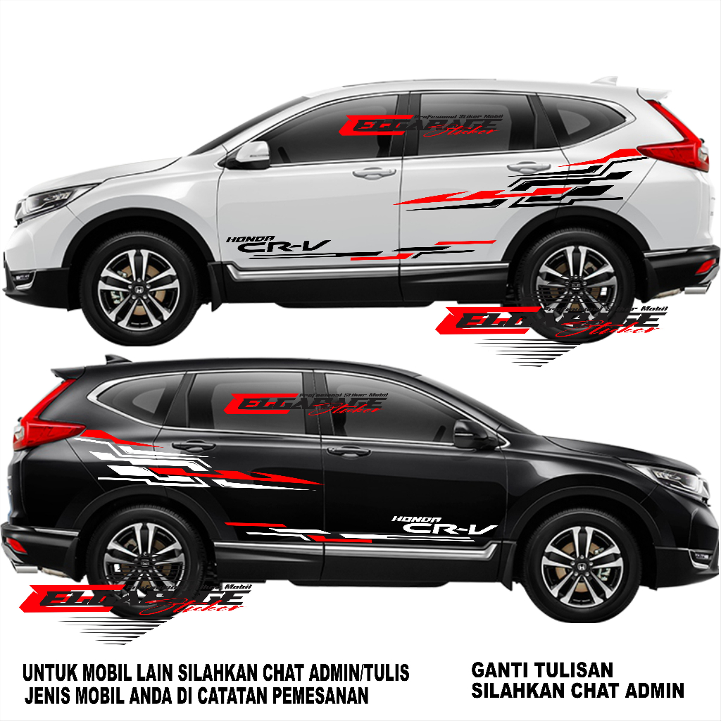 Stiker mobil hrv cutting stiker mobil hrv brv crv terbaru stiker body samping universal