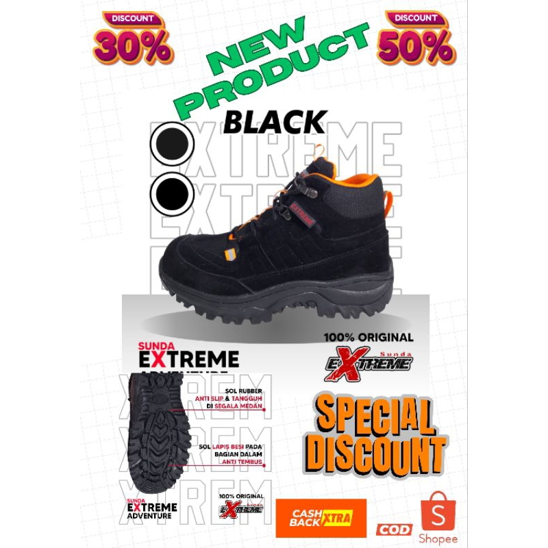 Sunda Extreme original - Sepatu Adventure | Extreme 39 - 43 Sepatu Hiking Premium High Quality Sepat