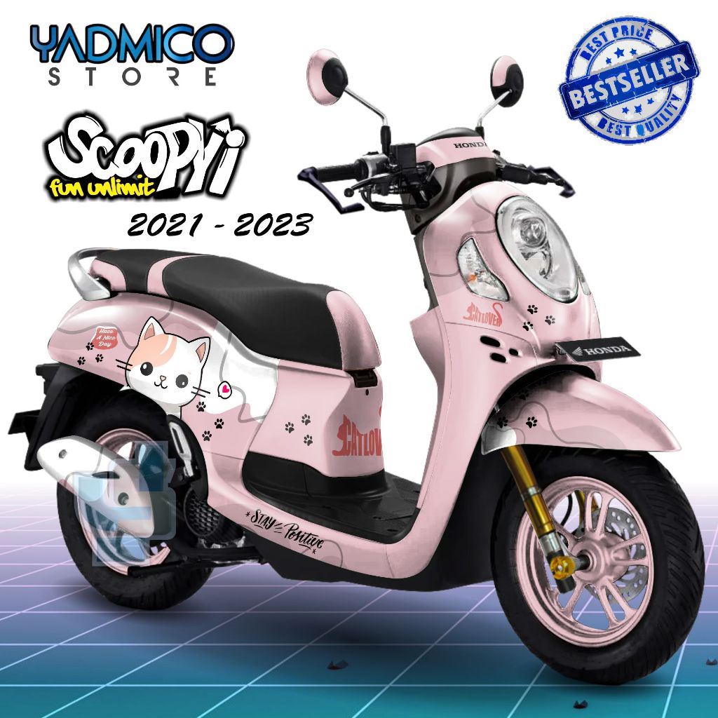 Decal Scoopy 2021 Full Body - Stiker Motor Scoopy 2022 Full Body - Striping Hologram Scoopy 2023 Var