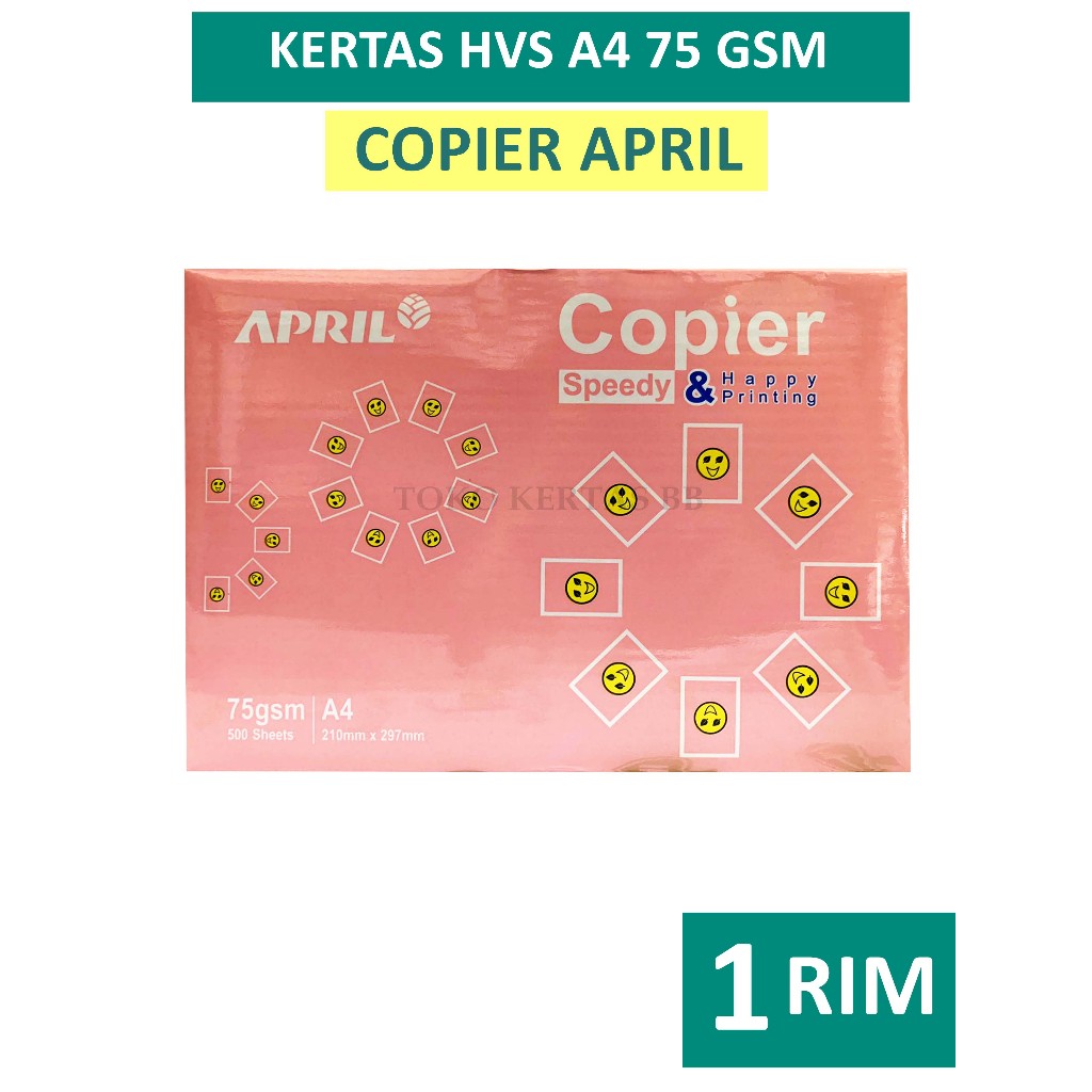 

Kertas HVS Copier April 75 Gsm Ukuran A4 , 1 RIM / 500 Lembar