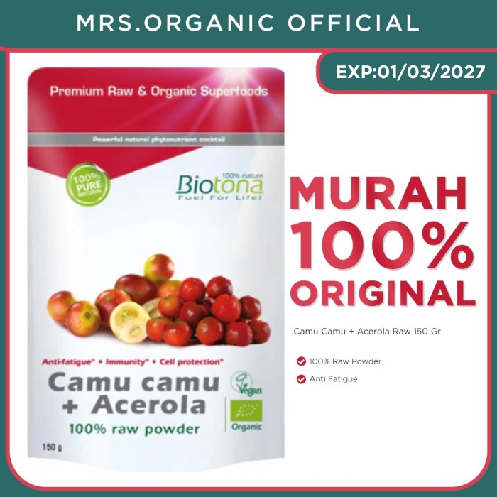 

Biotona Camu Camu + Acerola Raw 150 Gr