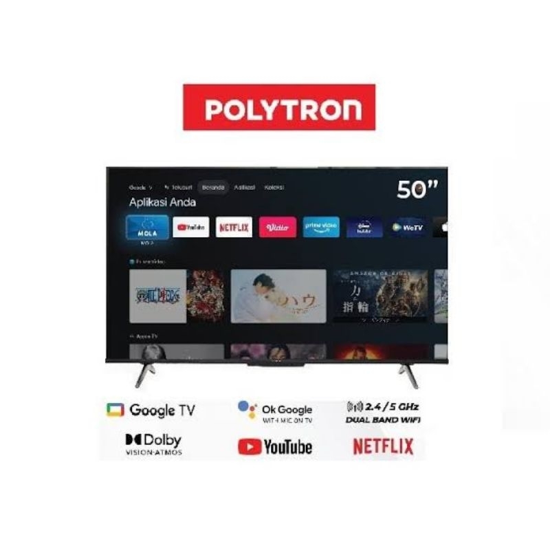 TV TELEVISI LED POLYTRON PLD 50UG5959 50" 50IN UG5959 IN INCH " FULL HD DIGITAL SATELLITE TV RECEIVE
