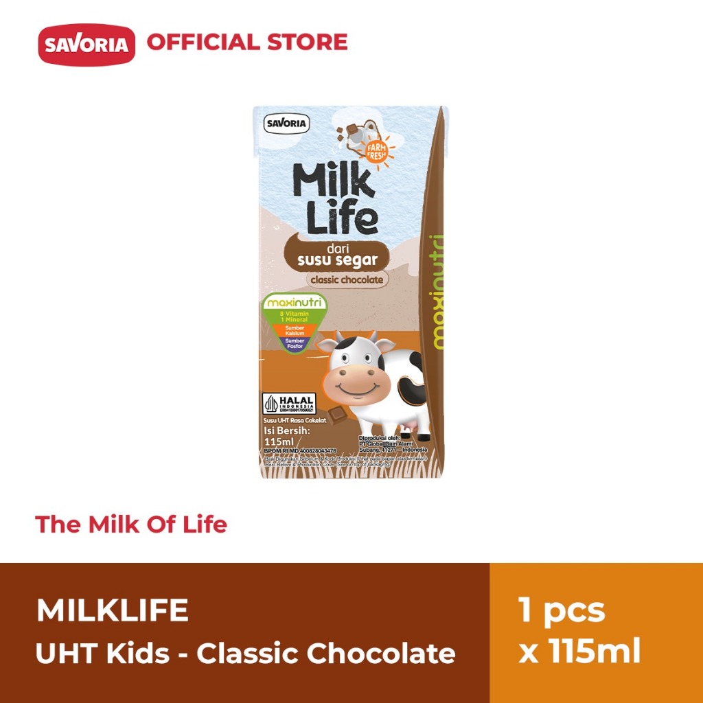 

MilkLife UHT Kids Classic Chocolate Milk - Susu Rasa Coklat 115ml