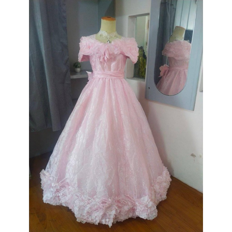 gown pink / Gaun Noni Belanda pink / Dress bridal / baju pengantin / wedding dress / baju noni karna