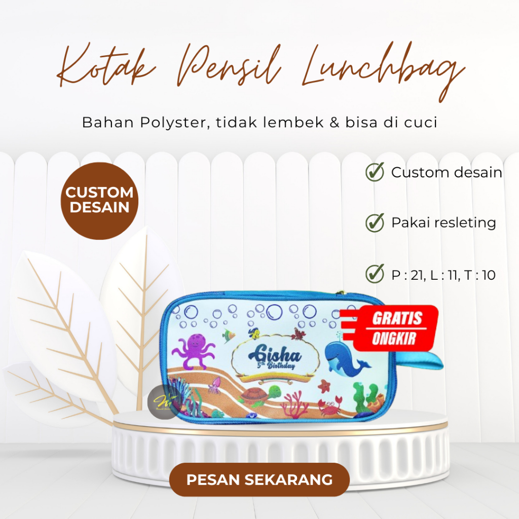 

Kotak Pensil Lunchbag/Kotak Pensil/Wadah Pensil/Kotak Pensil Custom/Dusgrip/Dusgrip anak/Kotak Pensil Anak