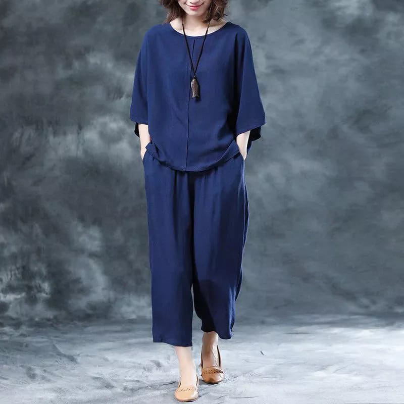 (GROSIR - CUCI GUDANG) Nindy One Set | Setelan Wanita Polo Linen Jumbo | One set Jumbo Terbaru