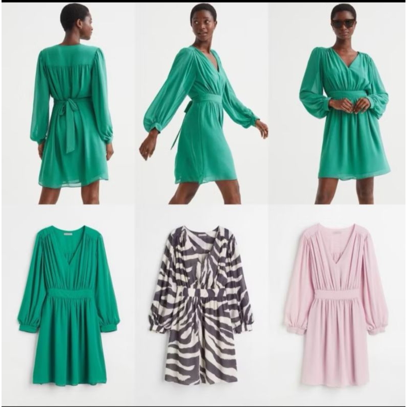 H&M V-neck Longsleeve Dress