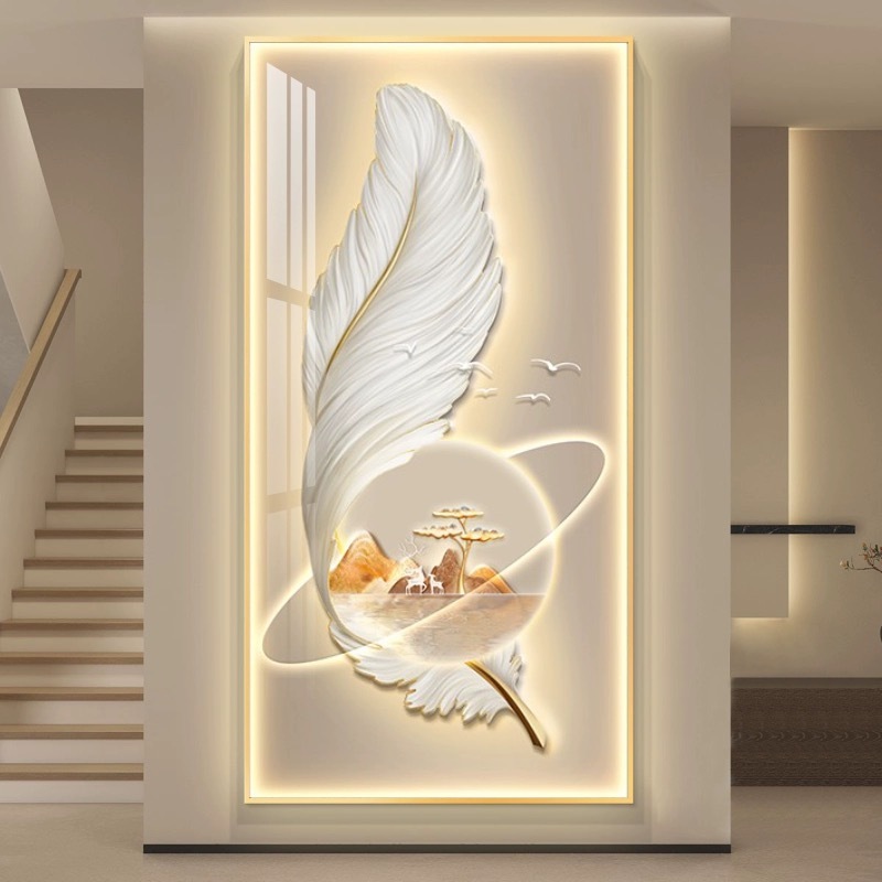 Lampu Dinding Minimalis Ruang Tamu Bulu Angsa Gaya Lampu Mural Modern Rumah Ruang Tamu Ruang Makan