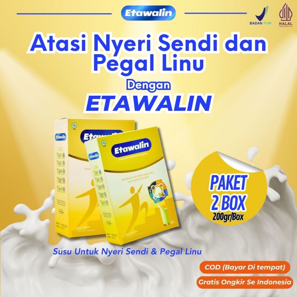 

Etawalin Susu Etawa Herbal Nyeri Sendi Tulang Pegel Linu Original 100% 2 Box