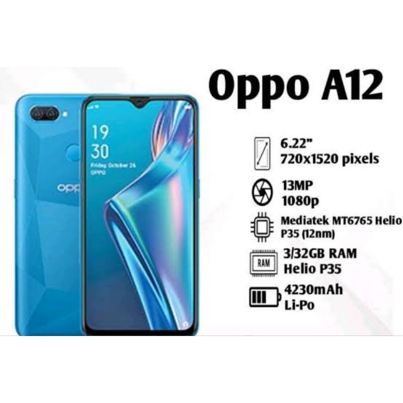 OPPO A12 ram 3/32gb ORIGINAL GARANSI RESMI