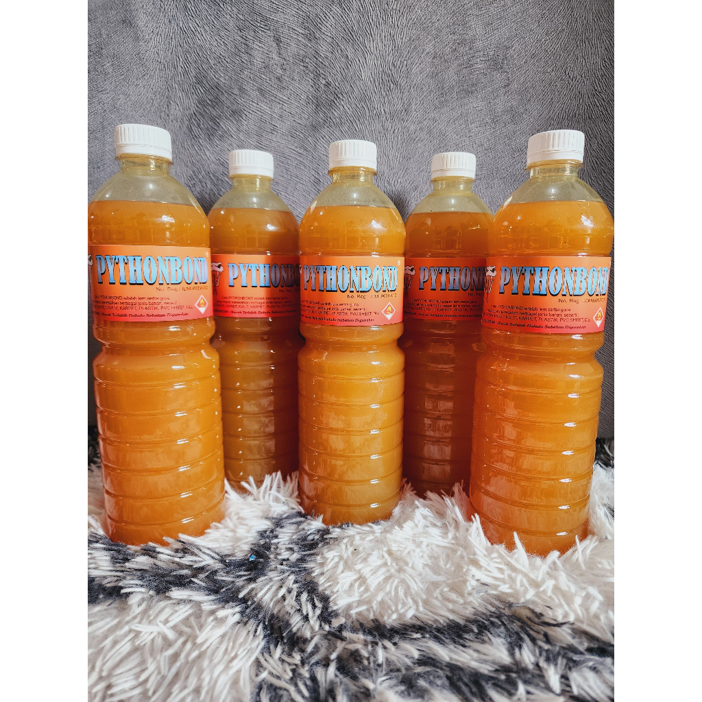 

LEM KUNING BOTOLAN 1 LITER FULL PYTHONBOND LEM LENGKET MEREKAT KUAT MEDIA KAIN,BUSA FOAM,KARTON DLL