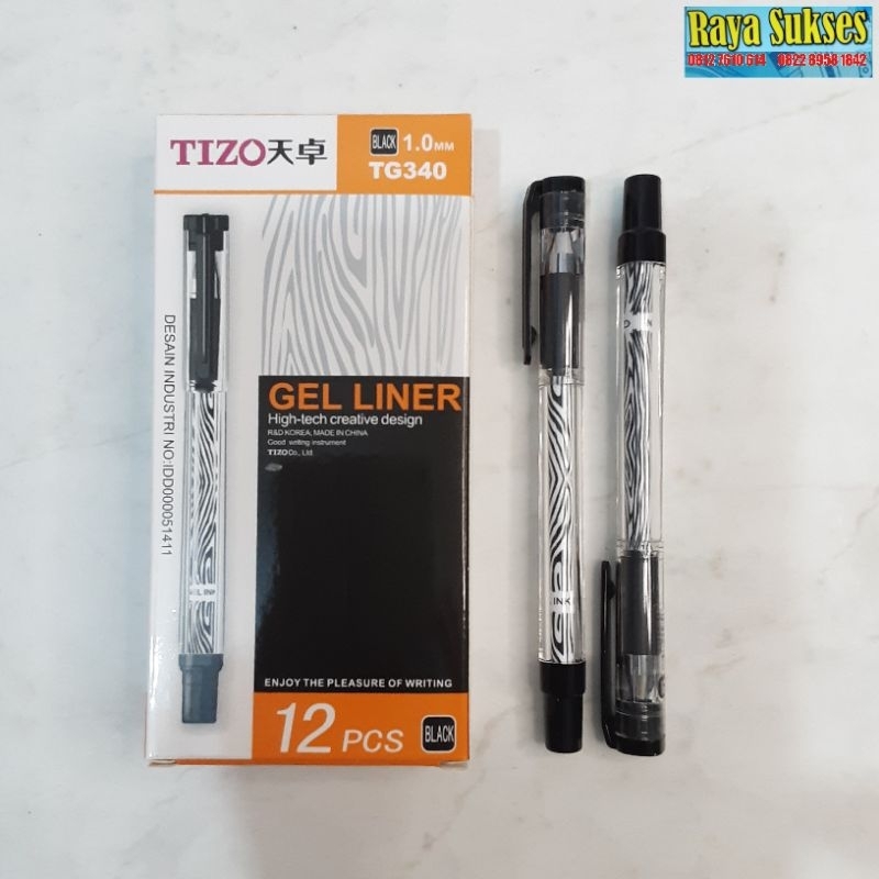 

Pena Tizo Gel Liner TG340 Hitam 1.0 mm|Gel Pen Tizo Hitam|Pena Tinta