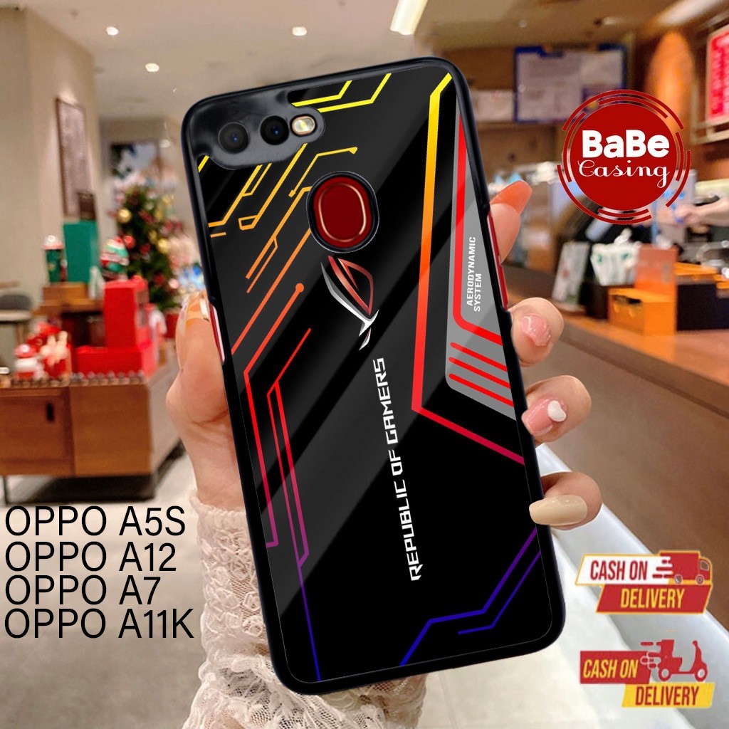 Case Oppo A5s/A12/A7/A11K Rog Keren Terbaru Casing Oppo A5s Terlaris Case Hardcase Softcase Glossy