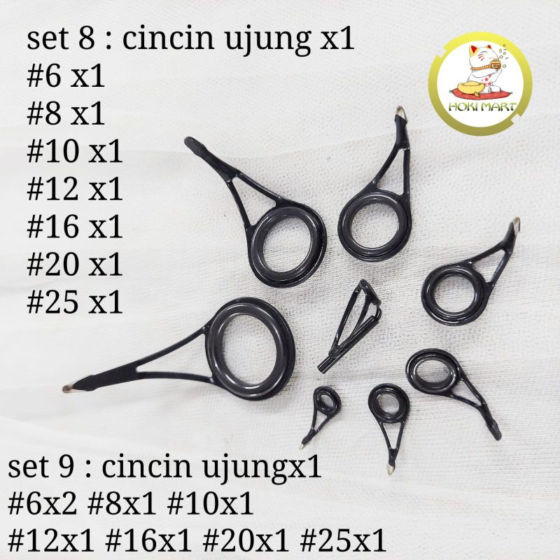 cincin SET kaki 1 / cincin joran spinning / ring guide spinning kaki 1
