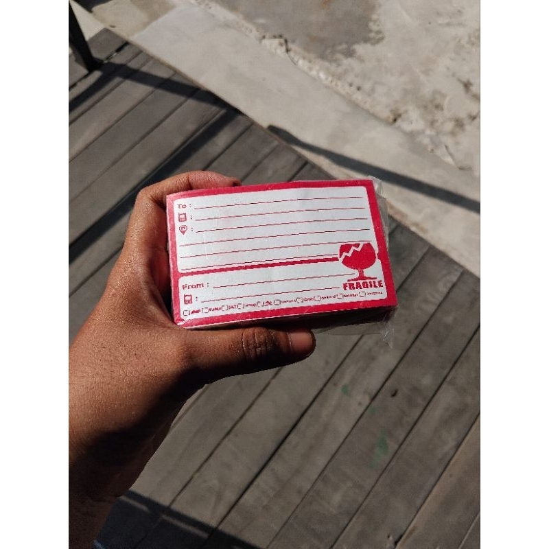 

[ISI 100 LEMBAR] STIKER LABEL PENGIRIMAN SUDAH ADA LEM / RESI OLSHOP MURAH