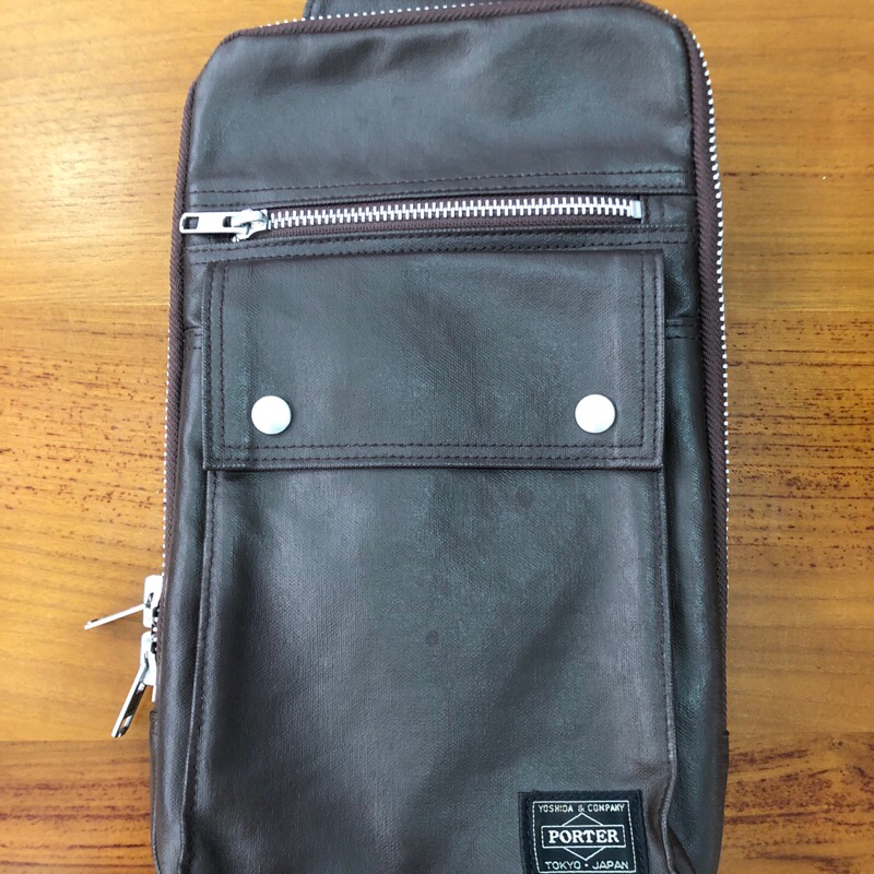 Sling Shoulder Bag Porter Yoshida Brown made in japan 