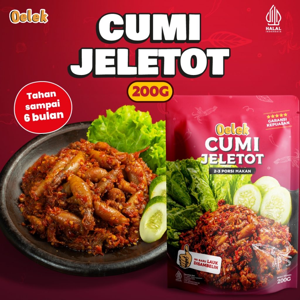 

Oelek Cumi Jeletot Oelek / Lauk Cumi Jeletot Cabai Merah/ Lauk Siap Saji