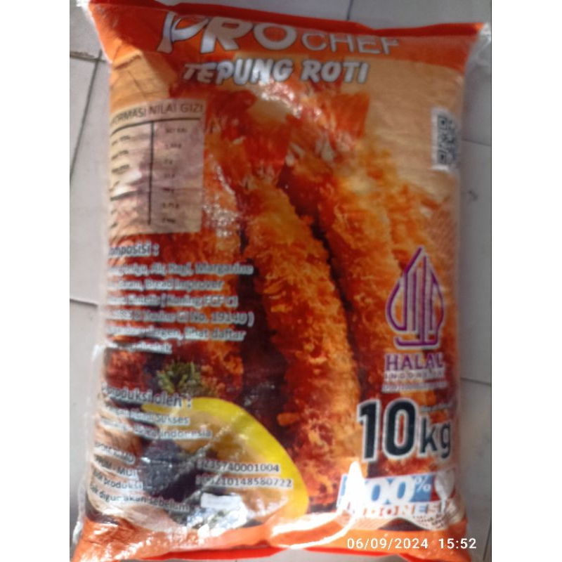 

Tepung roti perkarung isi 10kg