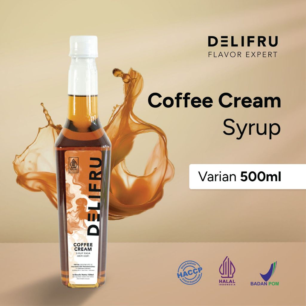 

Syrup Coffee Cream Delifru 500 ml - Sirup Krim Kopi Premium