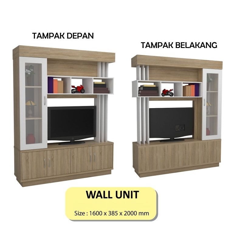 Meja TV / Rak TV / Wall Unit / Partisi Pembatas Ruangan Minimalis KEA