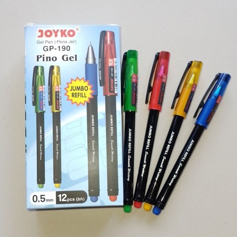 

Pulpen Gel Pen Joyko GP-190 Pino Gel ( 12 Pcs ) [ Original ]