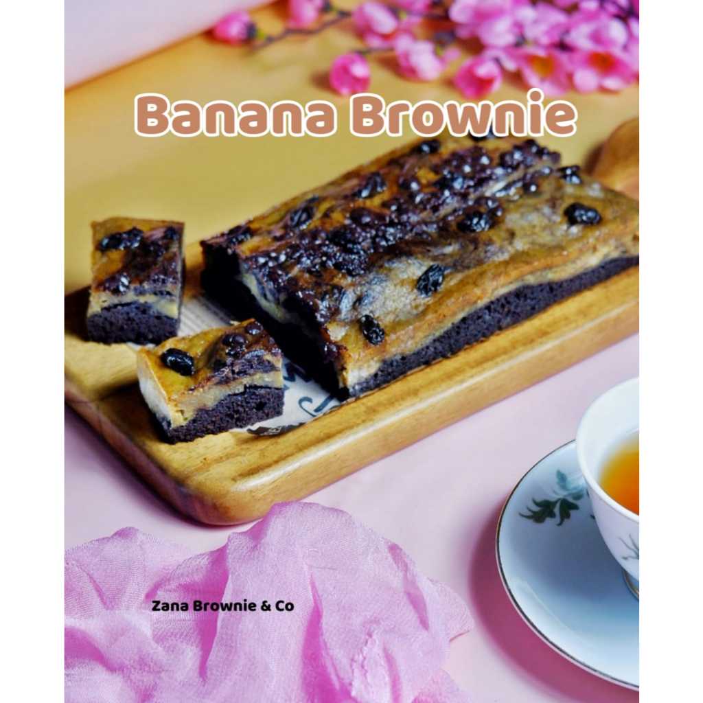 

Banana Brownies Premium - Tanpa Pengawet, Tekstur Moist & Fudgy, Rasa Pisang dan Cokelat yang Nikmat - Zana Brownie