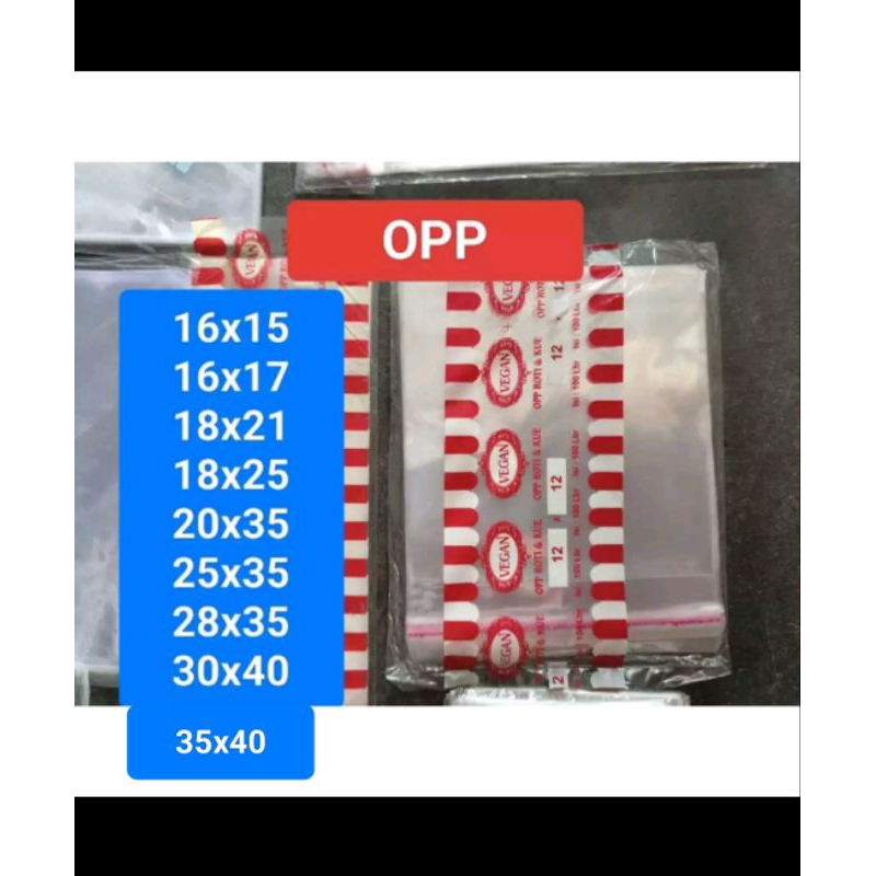 Plastik Opp / Opp Plastik / Plastik Undangan / Opp Undangan / Opp Kue / Seal Kue / Seal Plastik /opp