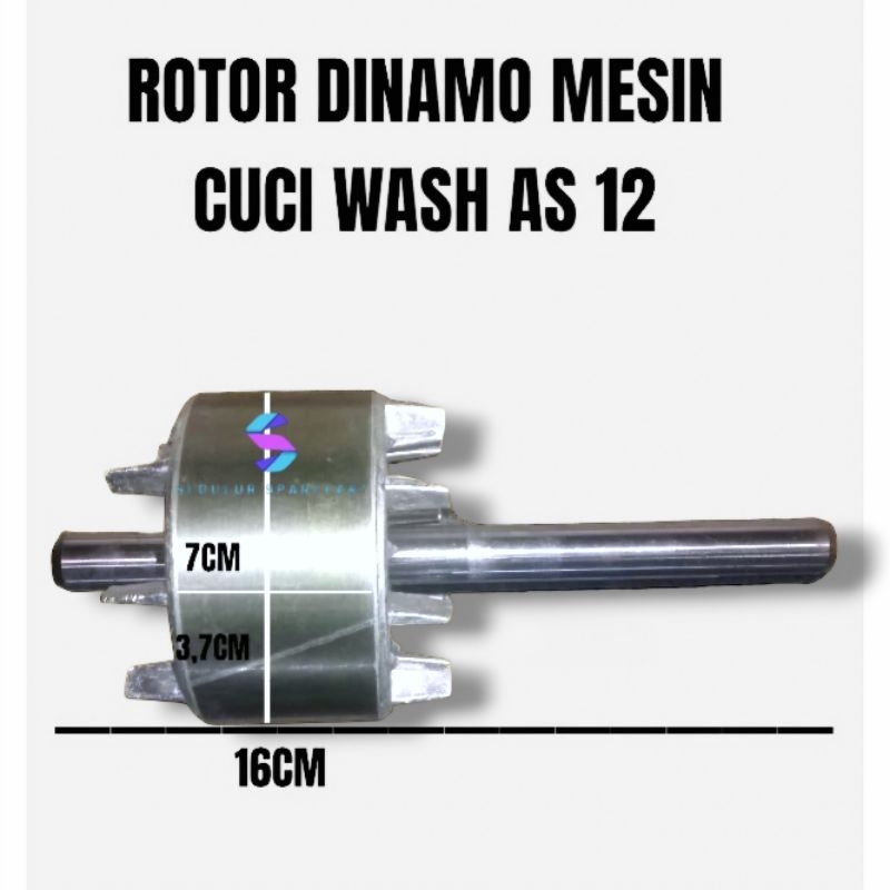 Rotor dinamo mesin cuci wash as 12mm