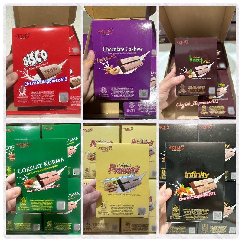 

1 Pack Isi 20 pcs d’King Bonibol BisCo, Cashew, Hazelnut, Kurma, Peanut, Infinity