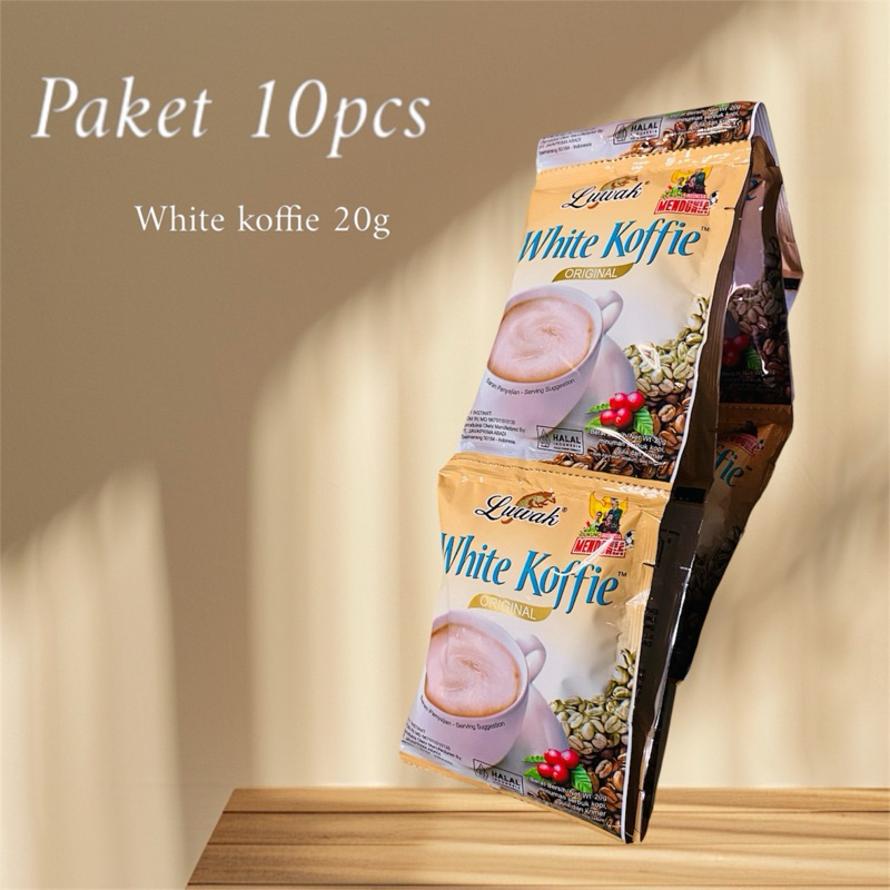 

white koffie 20g paket 10pcs