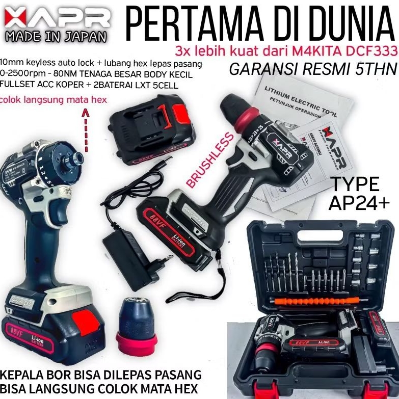 APR AP24+ promo mesin  Bor cordless bor ces tanpa kabel bor baterai japan