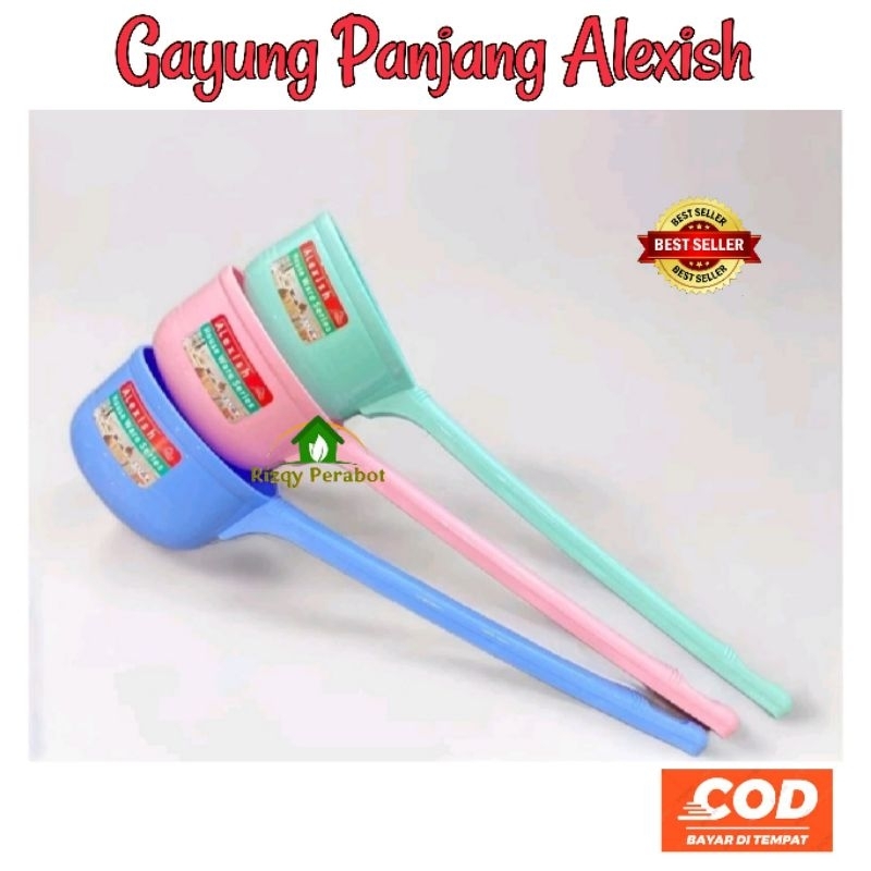 Gayung Plastik Gagang Panjang Tebal Murah/ Gayung Plastik Gagang Panjang Merek Alexish